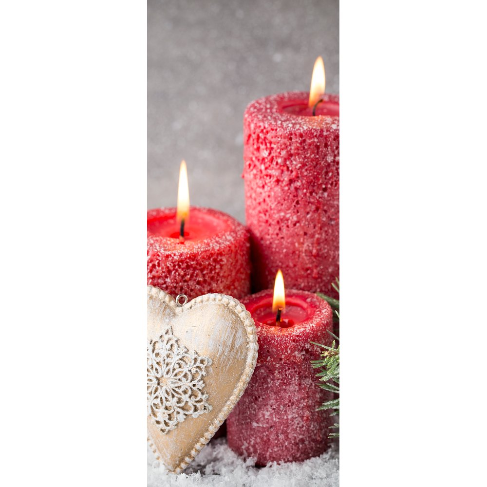 Banner Kerzenlichter rot, 75 x 180 cm