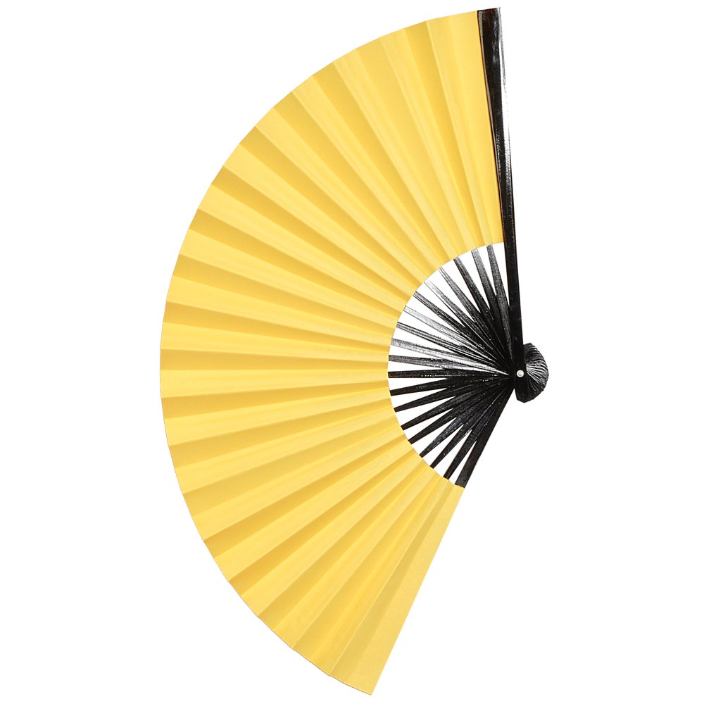 Fächer Silk gelb, 32 cm