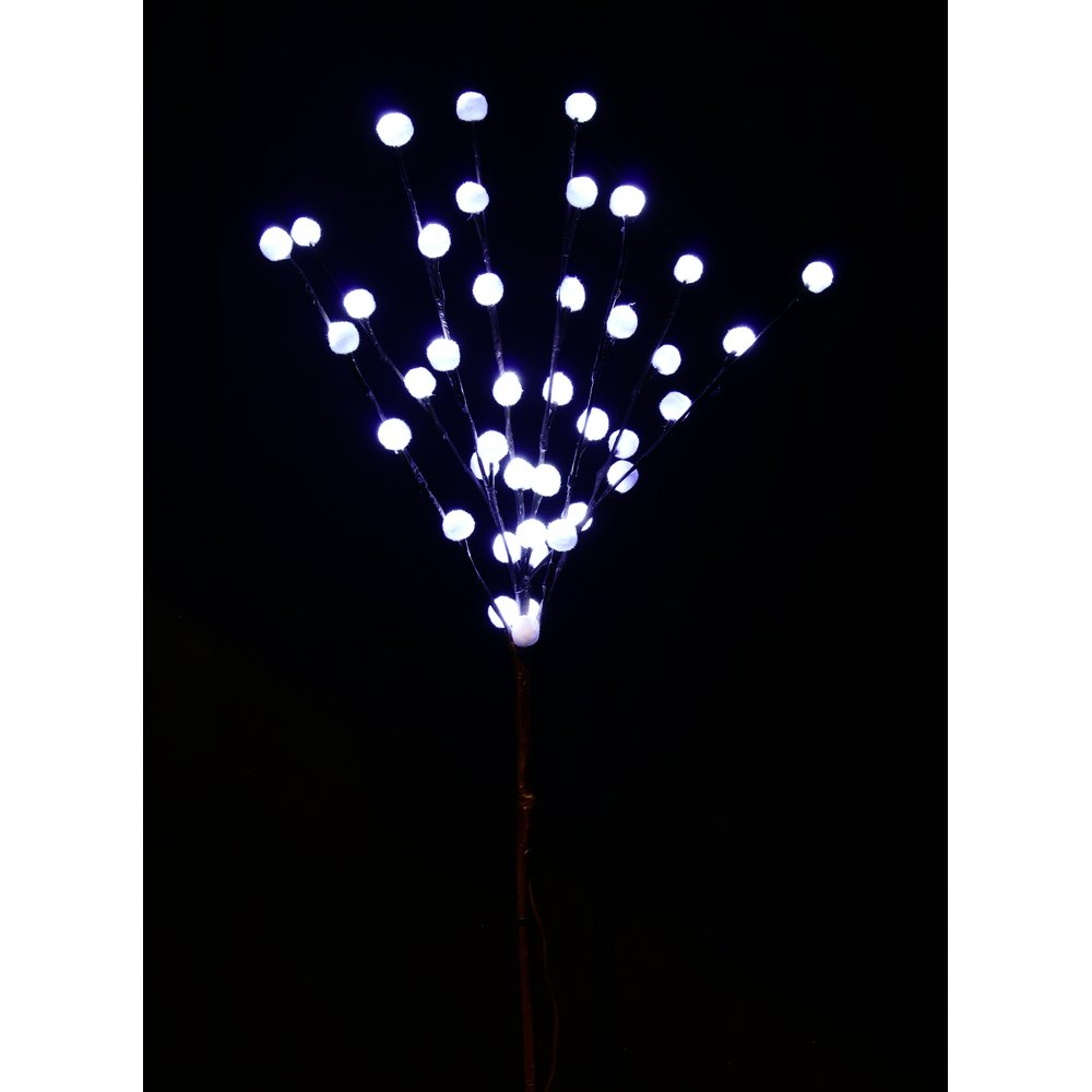 Lichtzweig Baumwolle kalt-weiß 40 LEDs