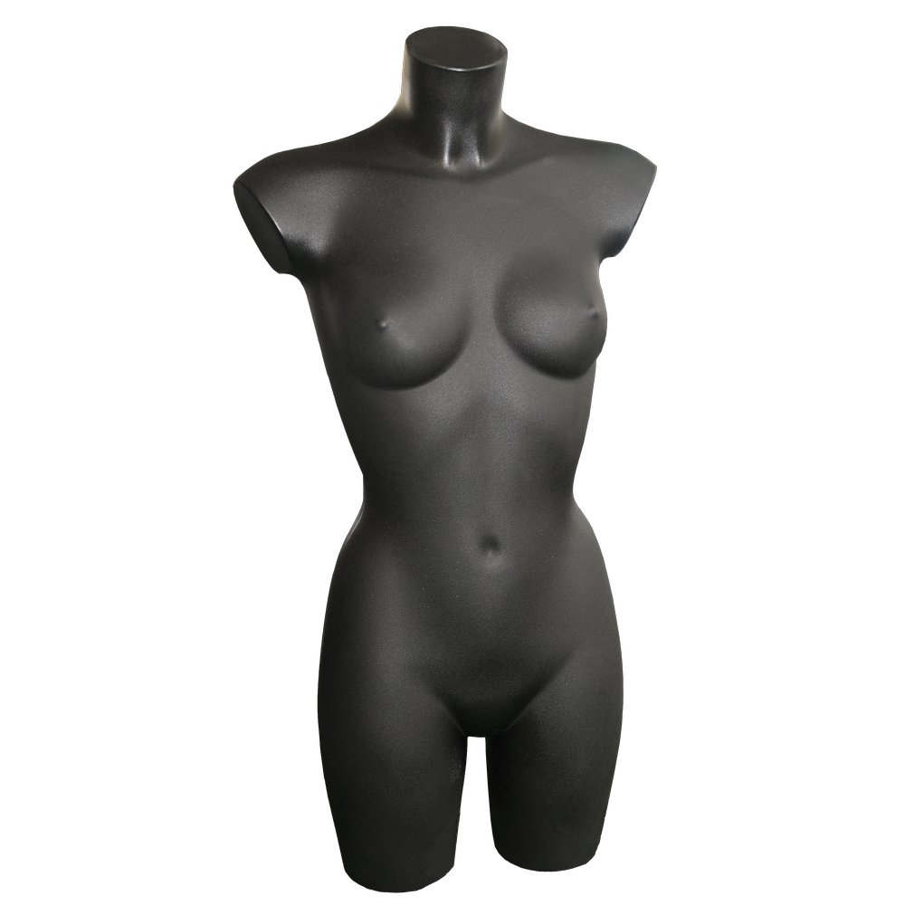 Damenbüste/Torso Kunststoff schwarz, 90 cm
