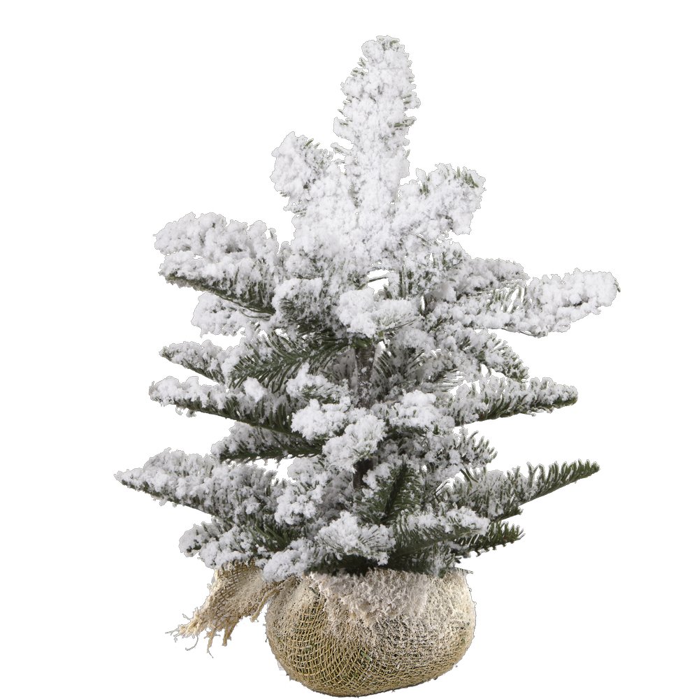 Tanne klein PE beschneit grün/weiß, H35 cm, Ø25 cm