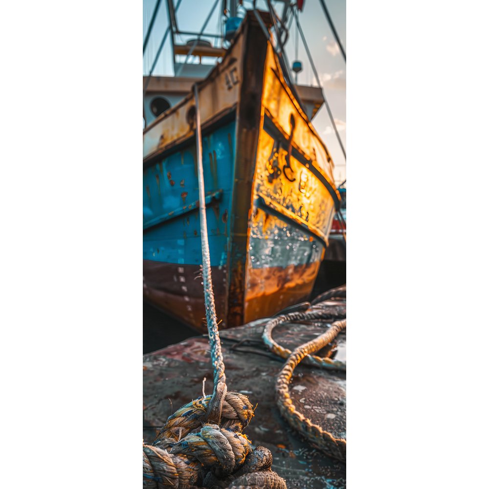 Banner Fischkutter Bug bunt,75 x 180 cm