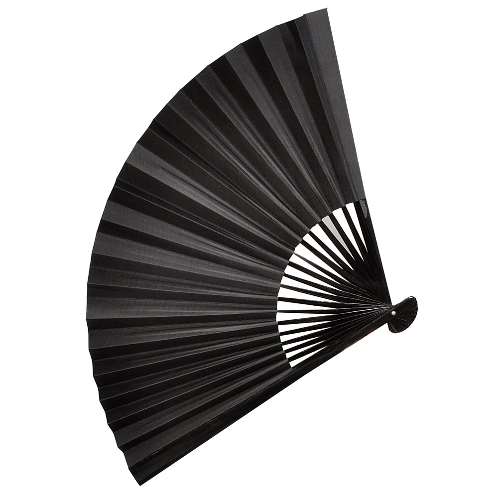 Fächer Silk schwarz, 32 cm
