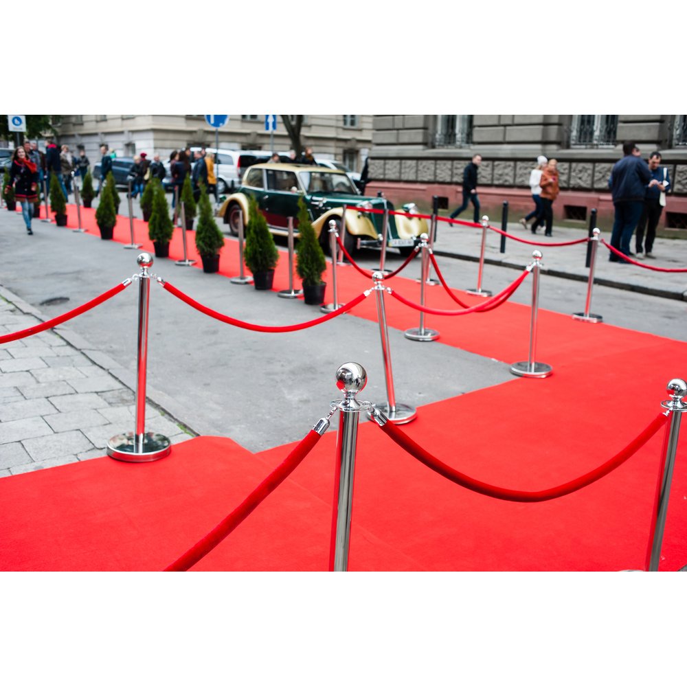 Roter Teppich Event Cord rot, 1 m breit
