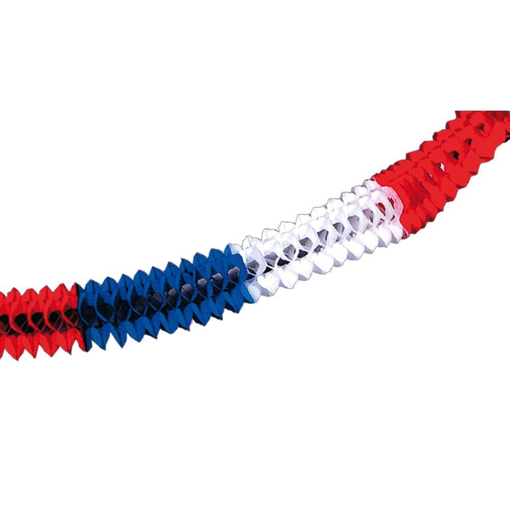 Girlande Papier Frankreich blau-weiß-rot, Ø 15 cm, 4 m