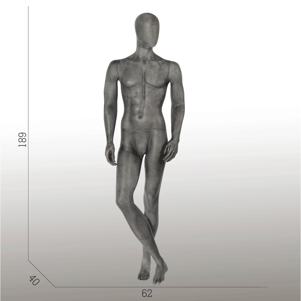 Mannequin Elements Herr PM01 schwarz-vintage, H 189 cm