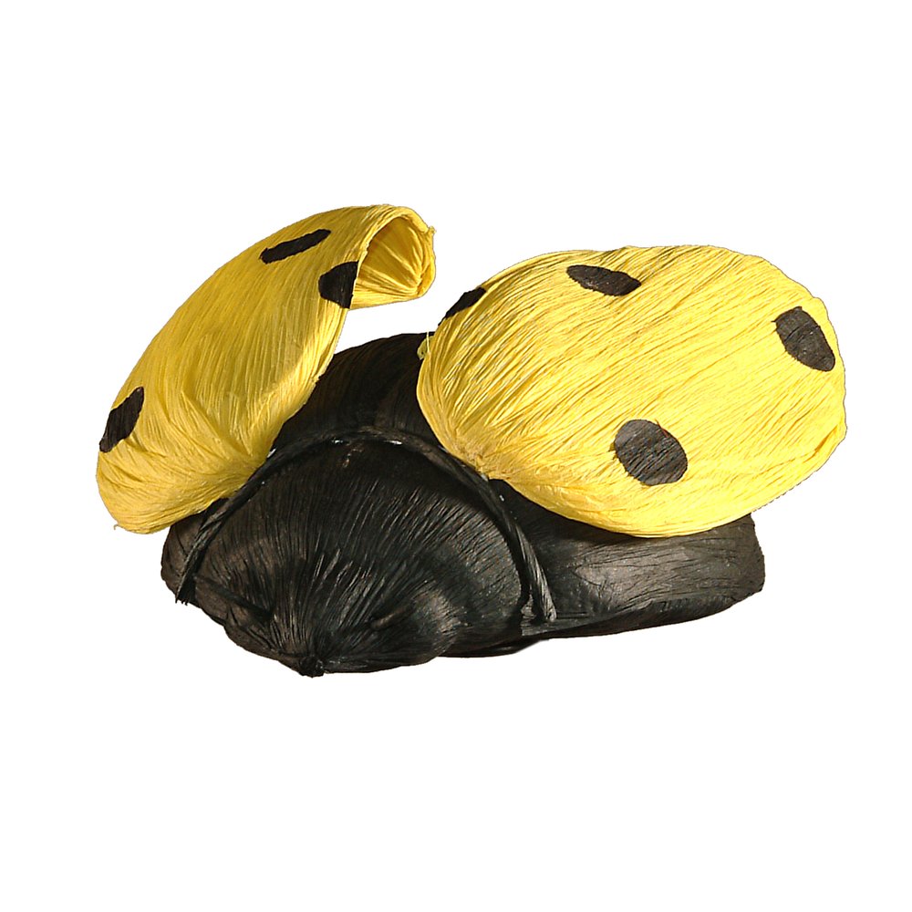 Marienkäfer Paper gelb-schwarz, 20 x 20 x 10 cm