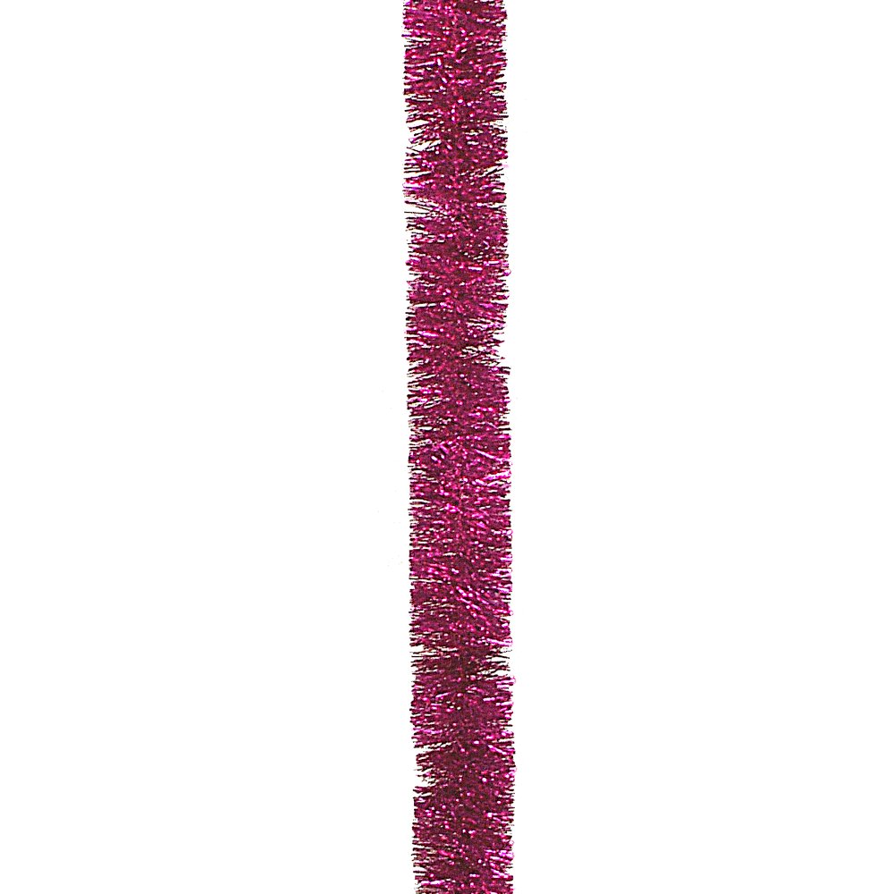Tinselgirlande Folie pink, Ø 10 cm x 4 m