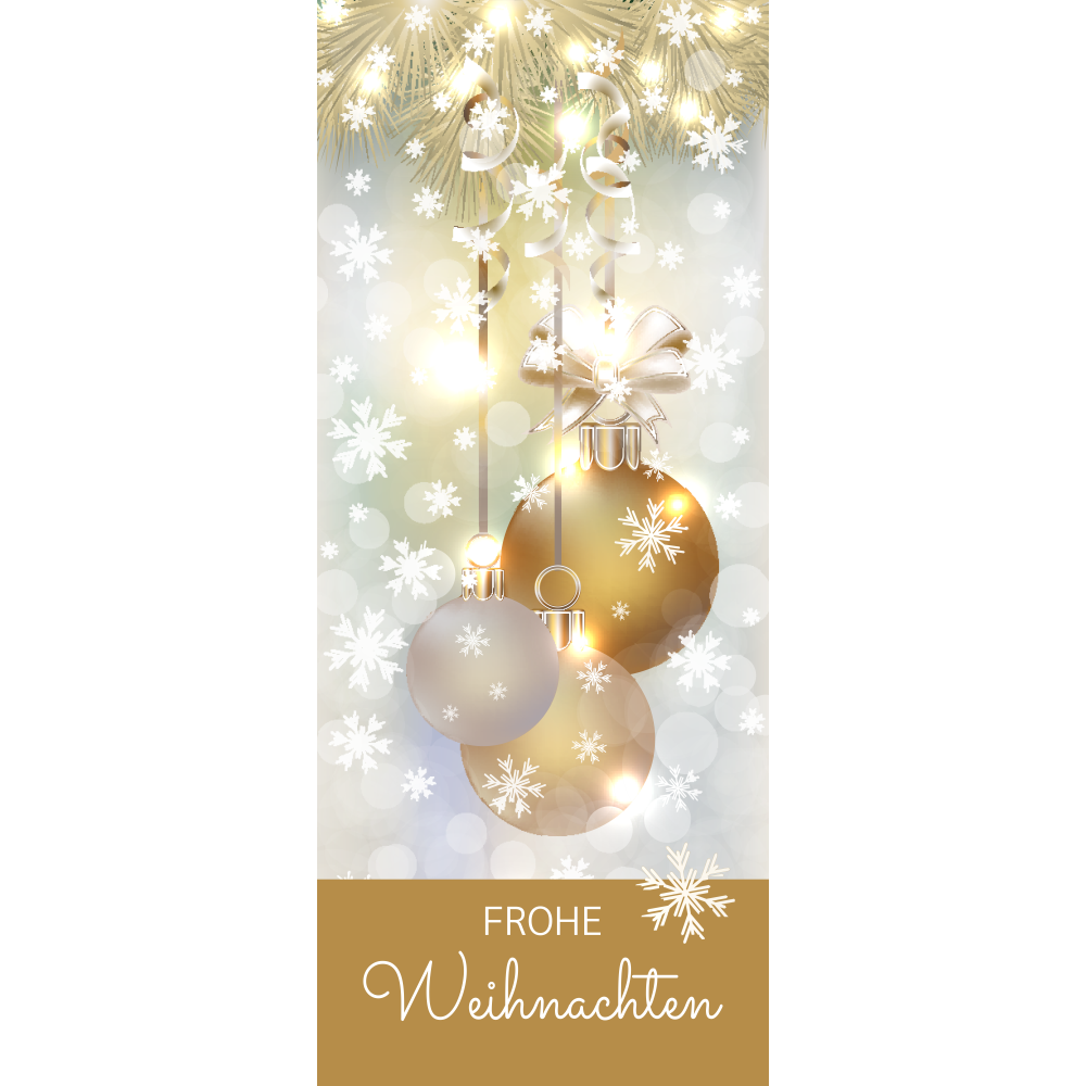 Banner Kugeln/Kristalle + Text ,75 x 180 cm