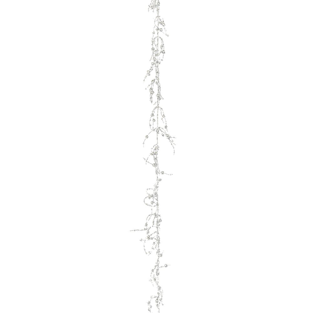 Perlengirlande Glitter silber 180 cm