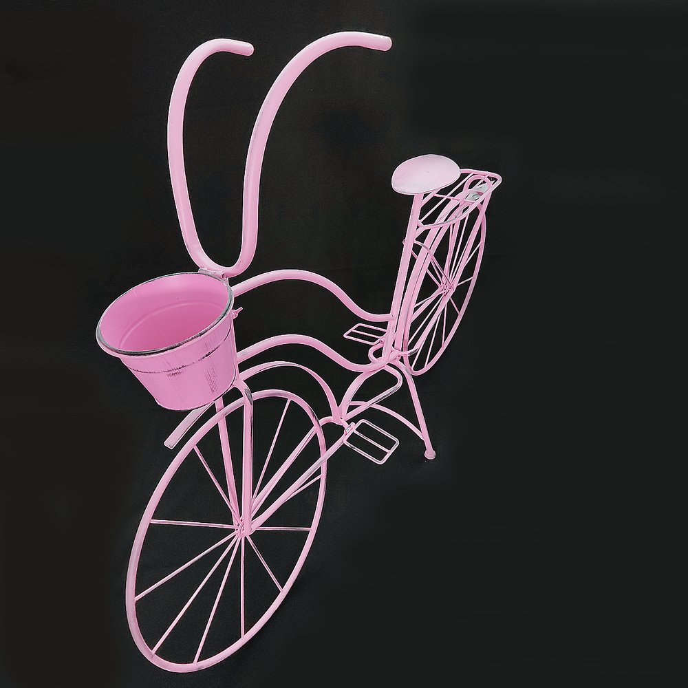 Fahrrad Metall Deko XL rose, L 113 x H 82 cm
