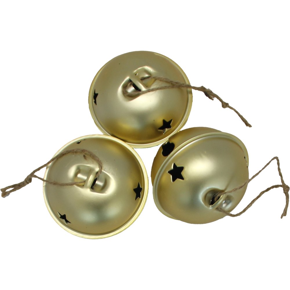 Glocken Mini 3er Set gold,3 Stück Ø8 cm