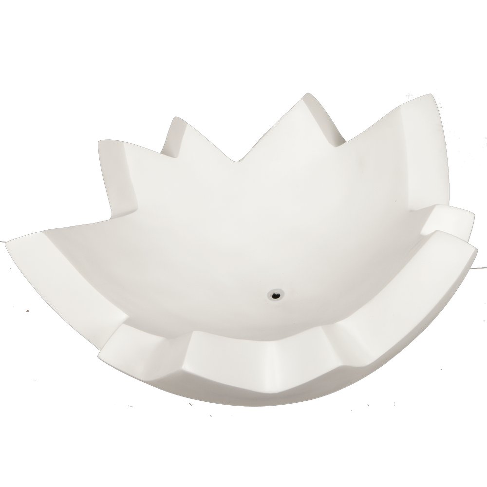 Fiberglas Objekt Ei cracked weiß, H 70 cm, Ø 50 cm