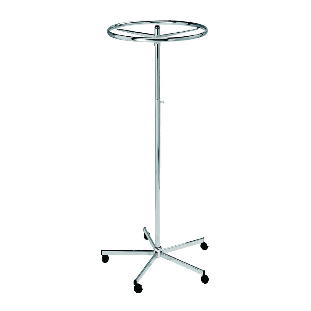 Ringständer chrom, Ø 80 cm, 125-200 cm ausziehbar