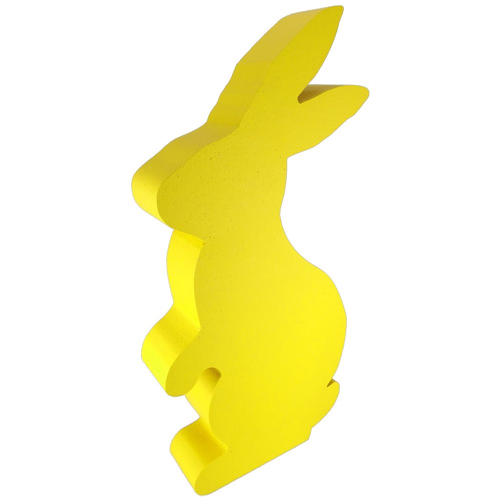 Hase stehend Styrofoam gelb
