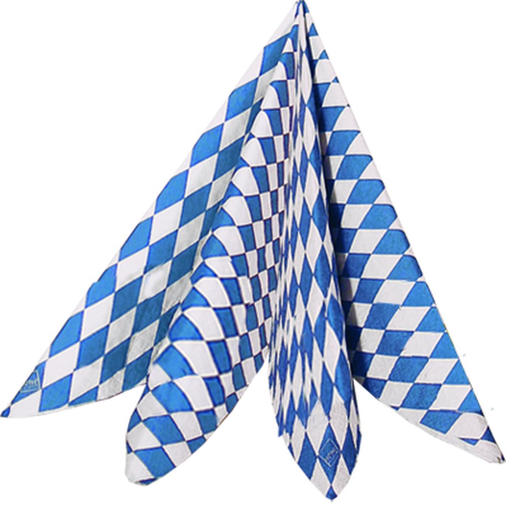 Rautenservietten XXL Pack 240 Stück,33 x 33 cm