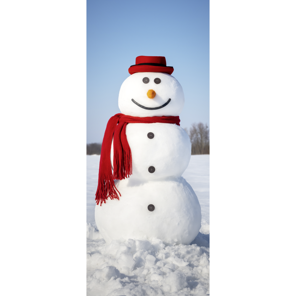 Banner Schneemann + Hut/Schal ,75 x 180 cm