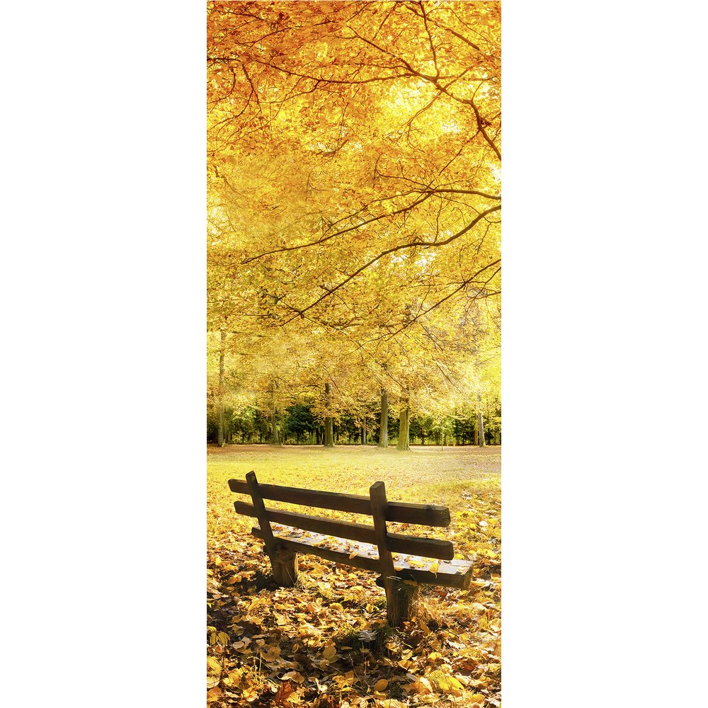 Banner Herbstwald Bank, 75 x 180 cm
