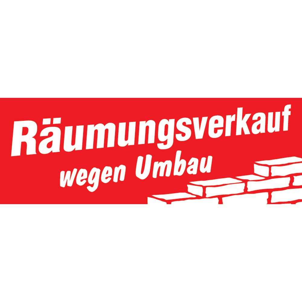 Ankleber Räumung/Umbau 68 x 24 cm