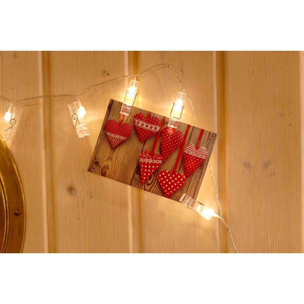 Acryl Wäscheklammern 20 Stück transparent, 5,5 x 1,4 cm, für 5 mm LED-Lichterketten