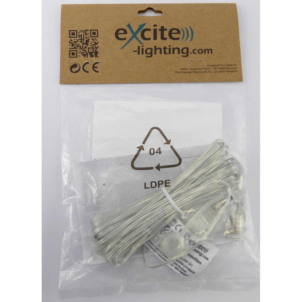 ExConnect12-24 Verlängerung 5 Meter - transparentes Kabel