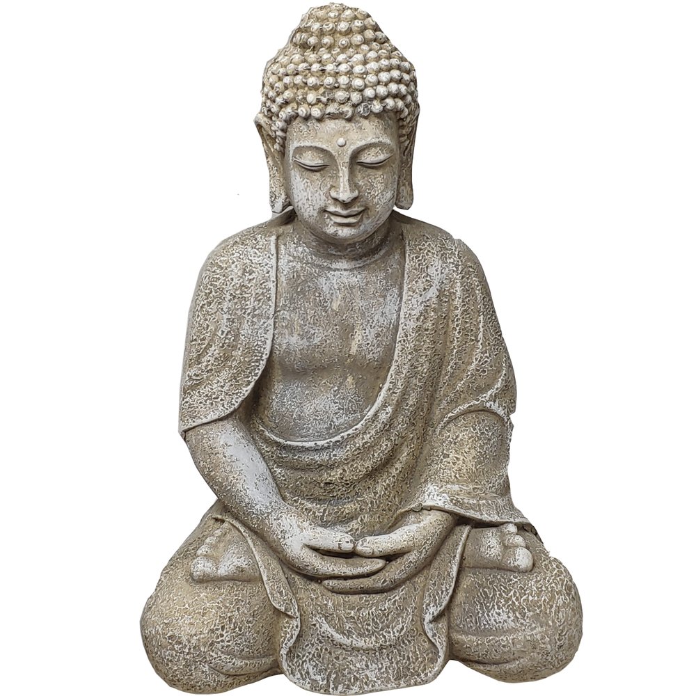 Buddha sitzend Magnesia 30 cm
