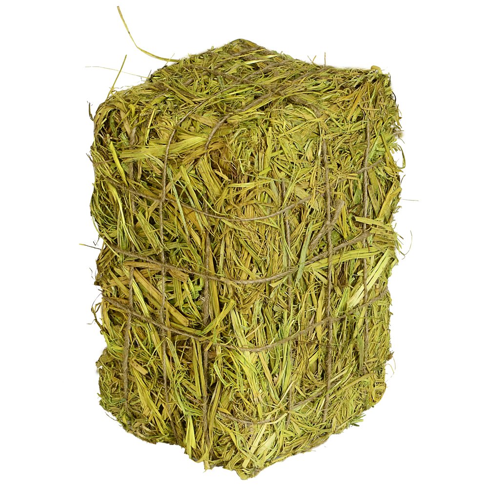 Strohballen mittel grün, 20 x 13 x 12 cm