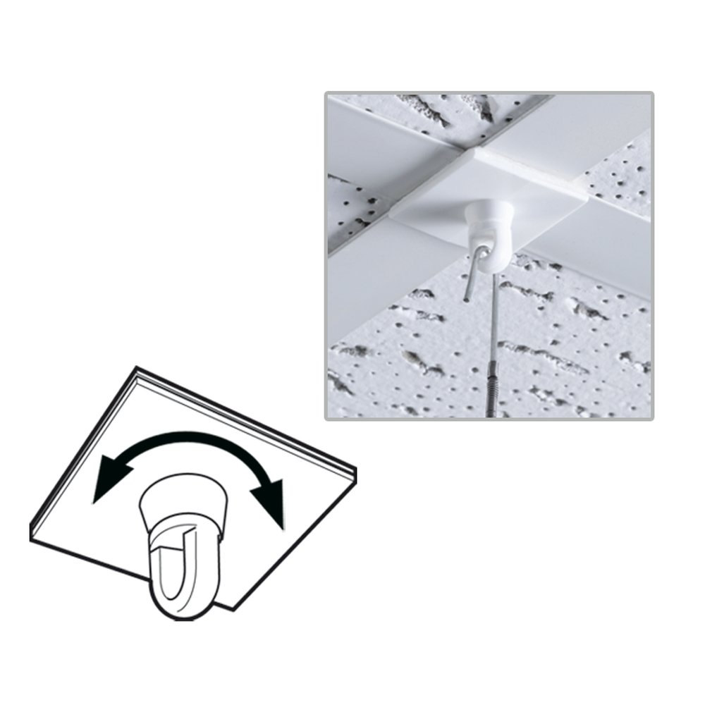 Klebehaken drehbar 100 Stück weiß Ø 30 mm