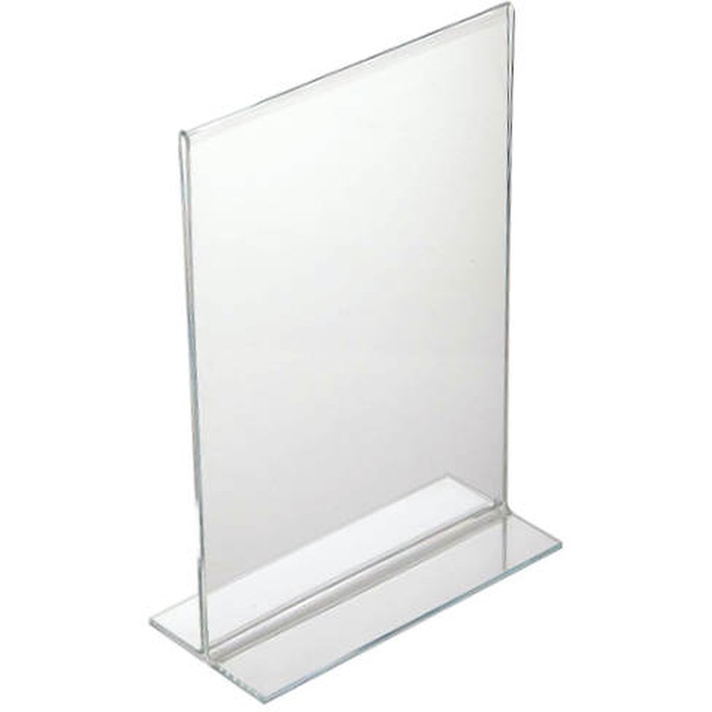 Plakataufsteller T senkrecht klar,DIN A4 Hochformat