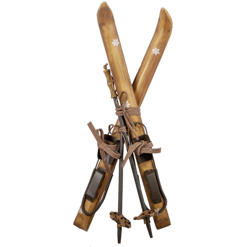 Traditionelle Ski aus Holz klein, 50 cm