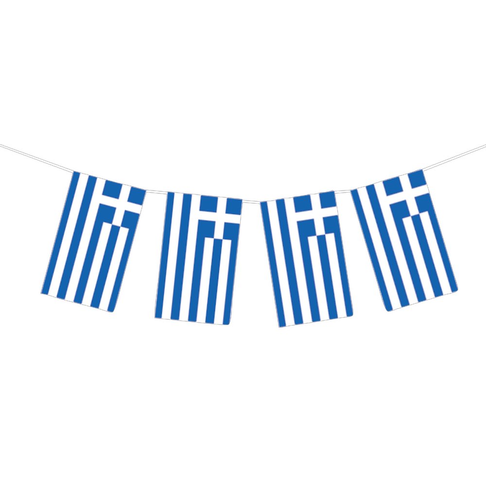 Flaggenkette aus Papier Griechenland 5 m