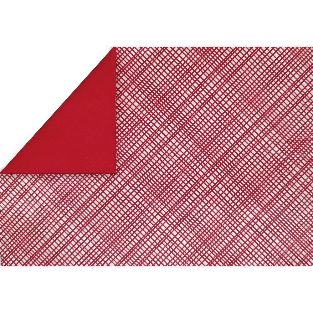 Geschenkpapier Kleinkariert rot/weiß, 70 cm x 50 m
