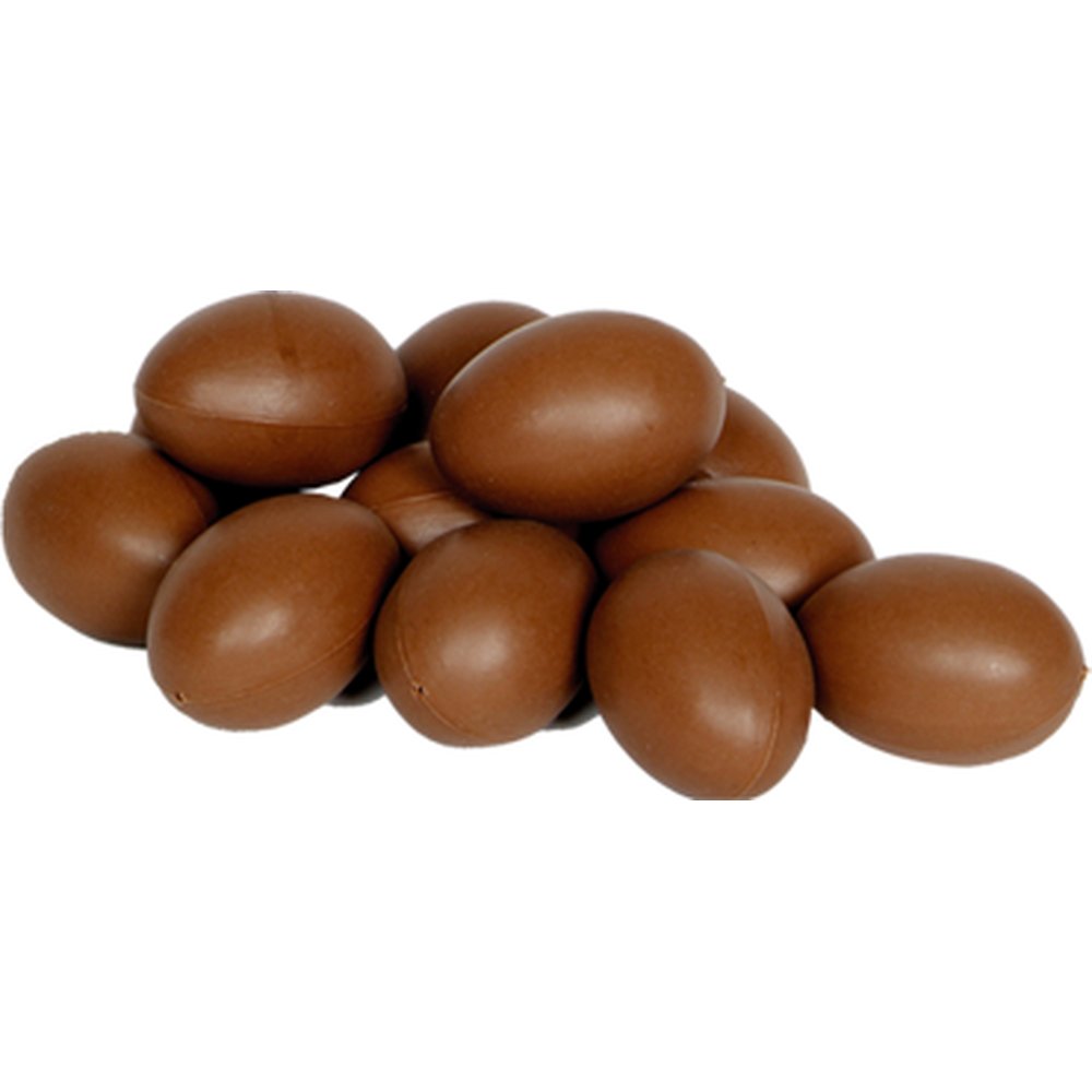 Eier Attrappen aus Kunststoff 12 Stück/1 Dutzend schoko