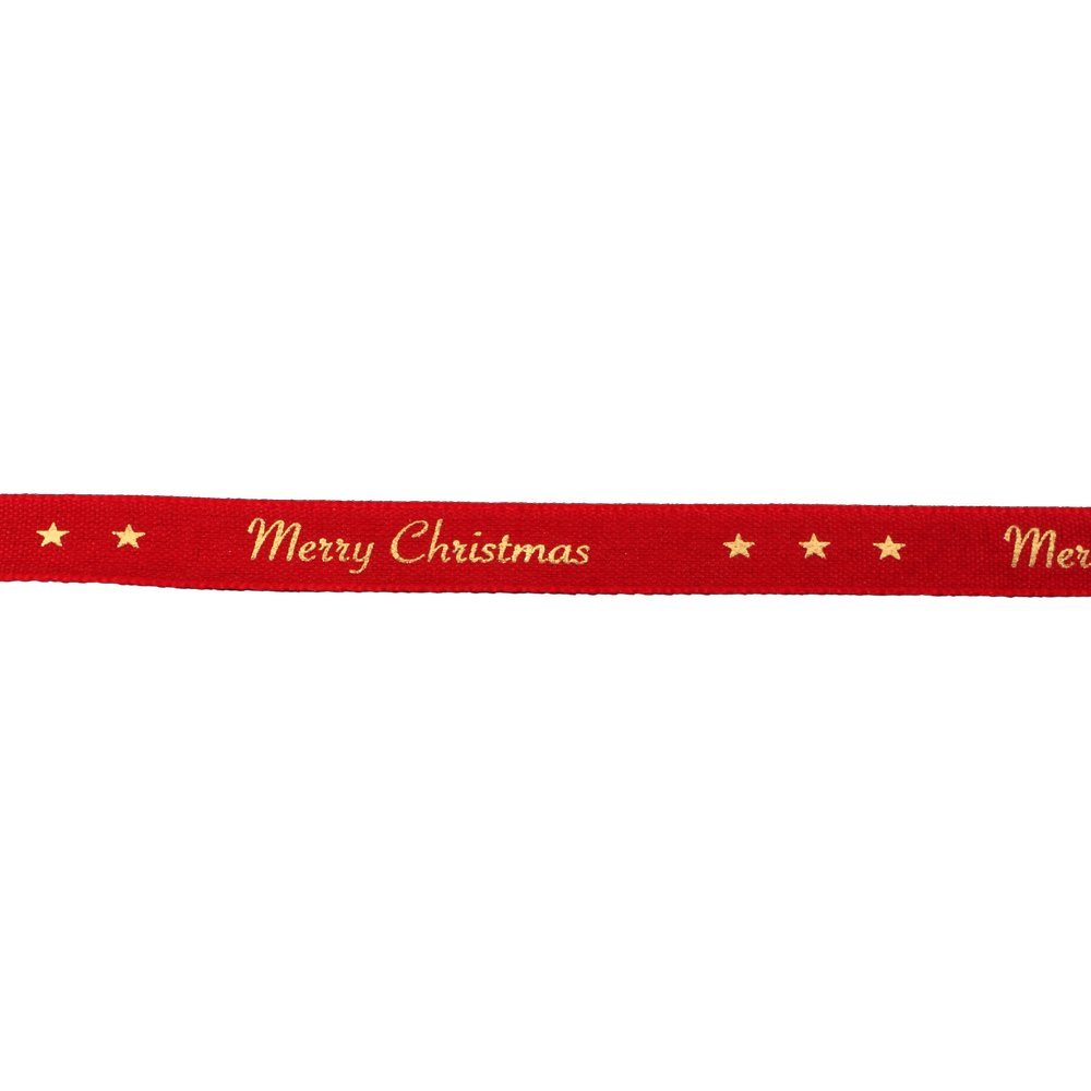 Band Merry Christmas rot-gold, 12 mm x 20 m