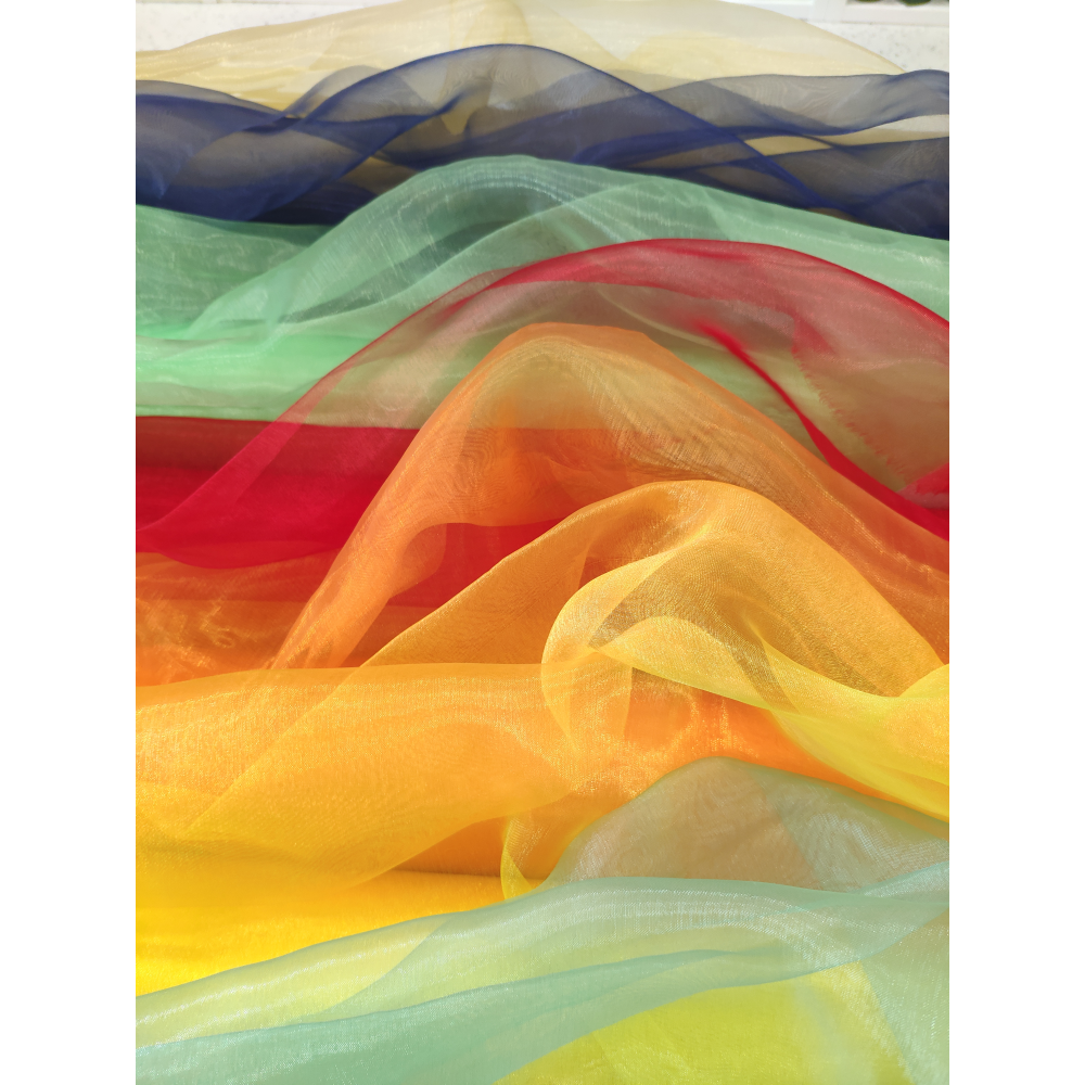 Organza Stoff orange, 145 cm breit