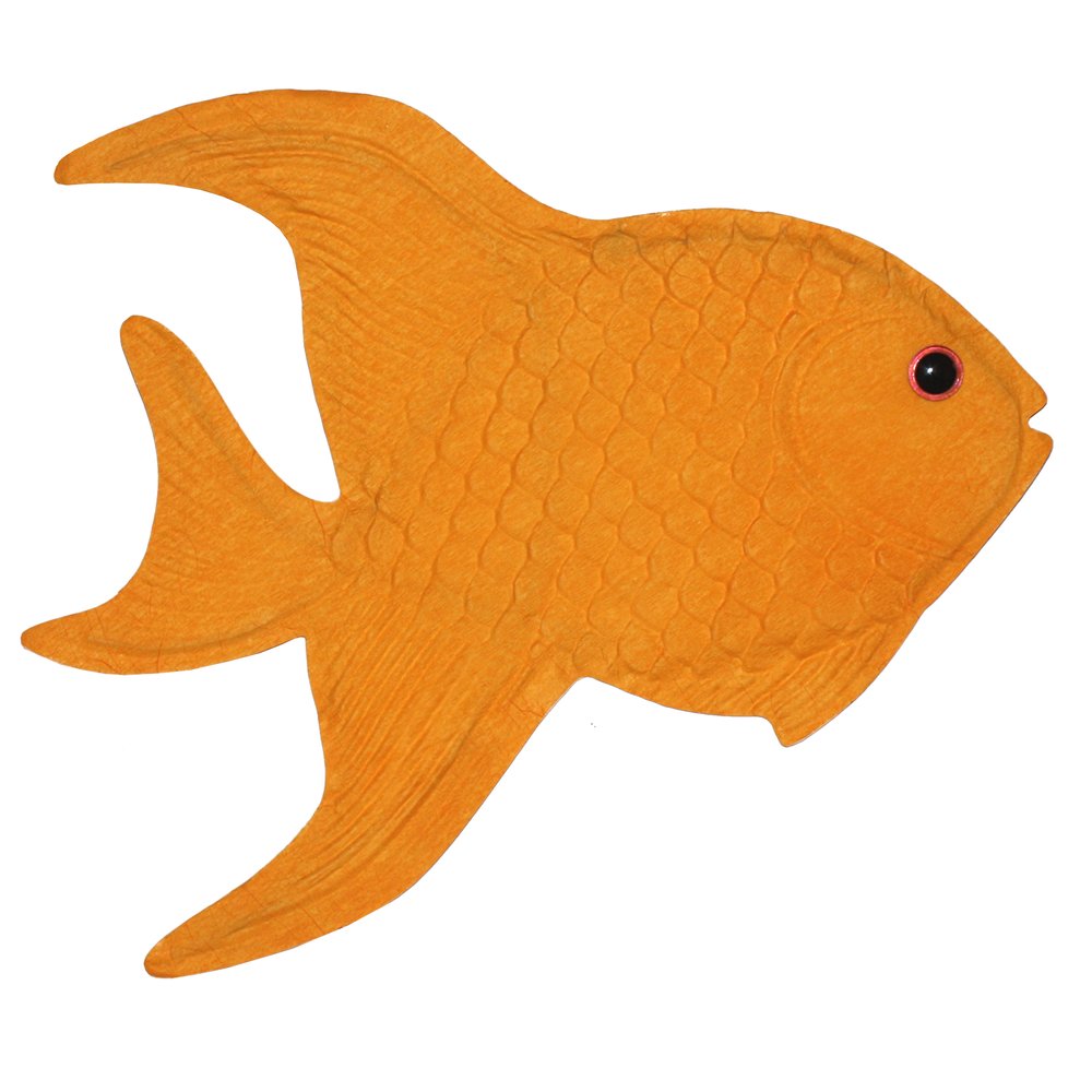 Fisch Paper flach orange, 41 x 34 cm