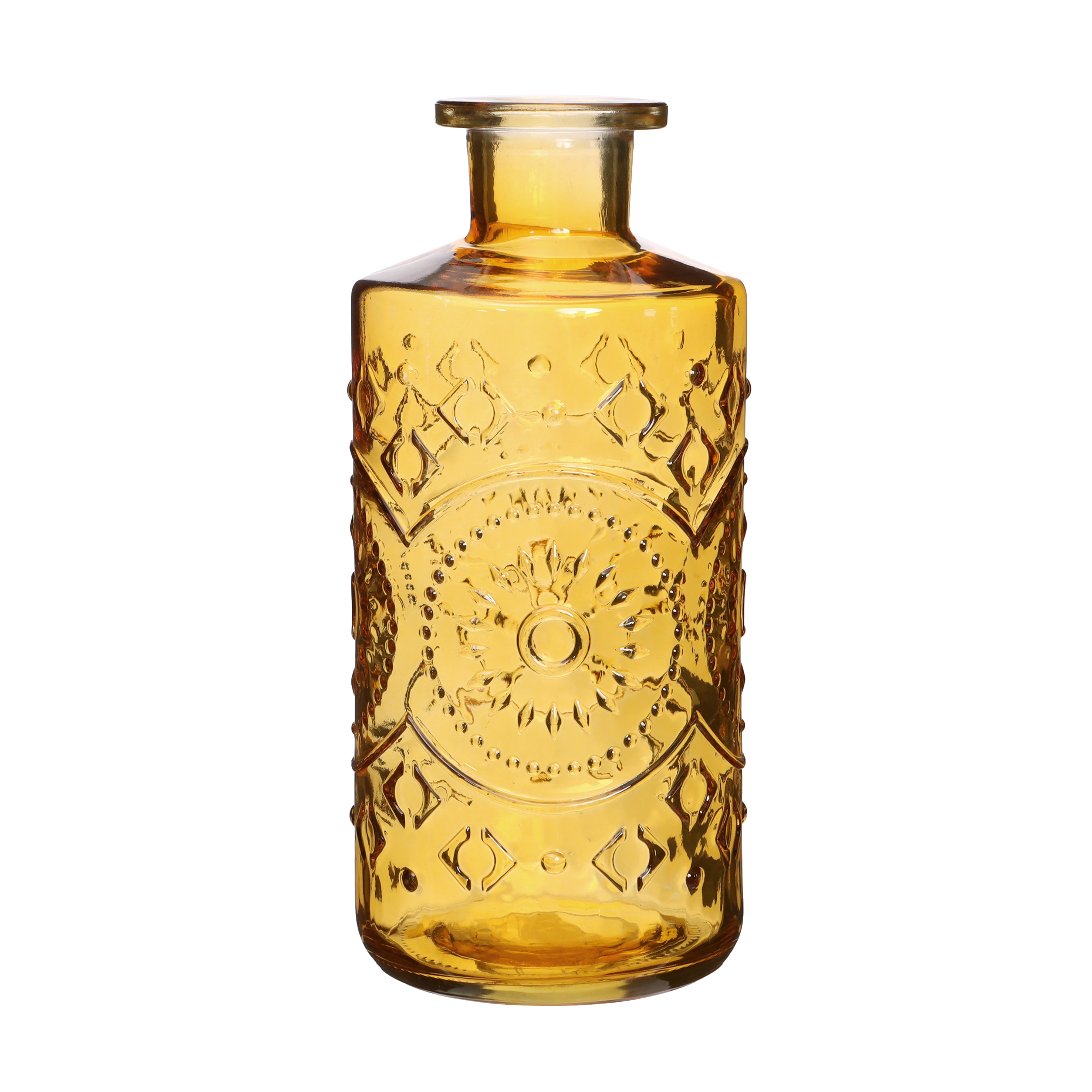 Glasflasche Trend sonnengelb,Ø9 x H21 cm