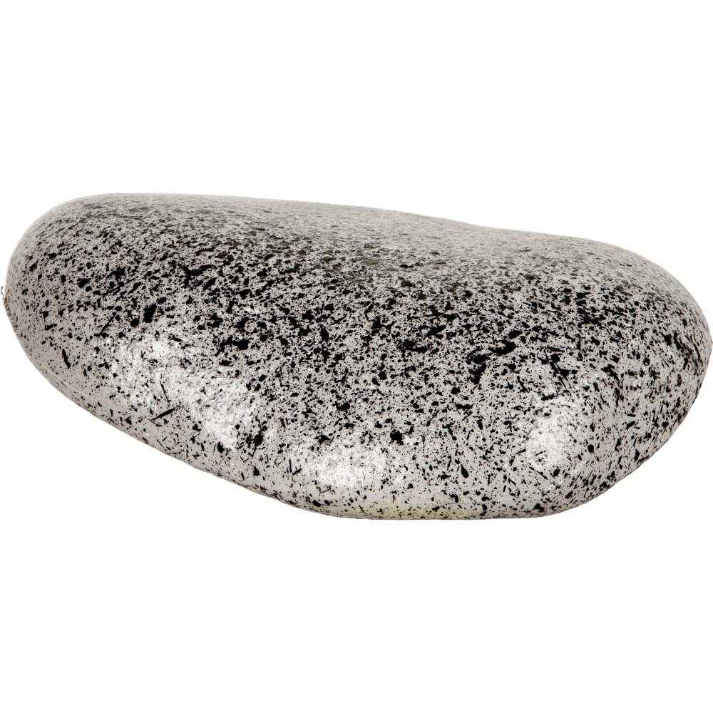Stein aus Kunststoff Atrappe Kiesel M grau-schwarz