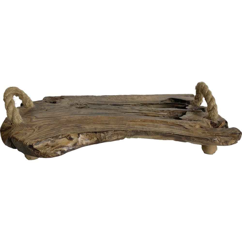 Holzplatte mit Taugriffe Antik-Art/Vintage, 56 x 26 x 14 cm