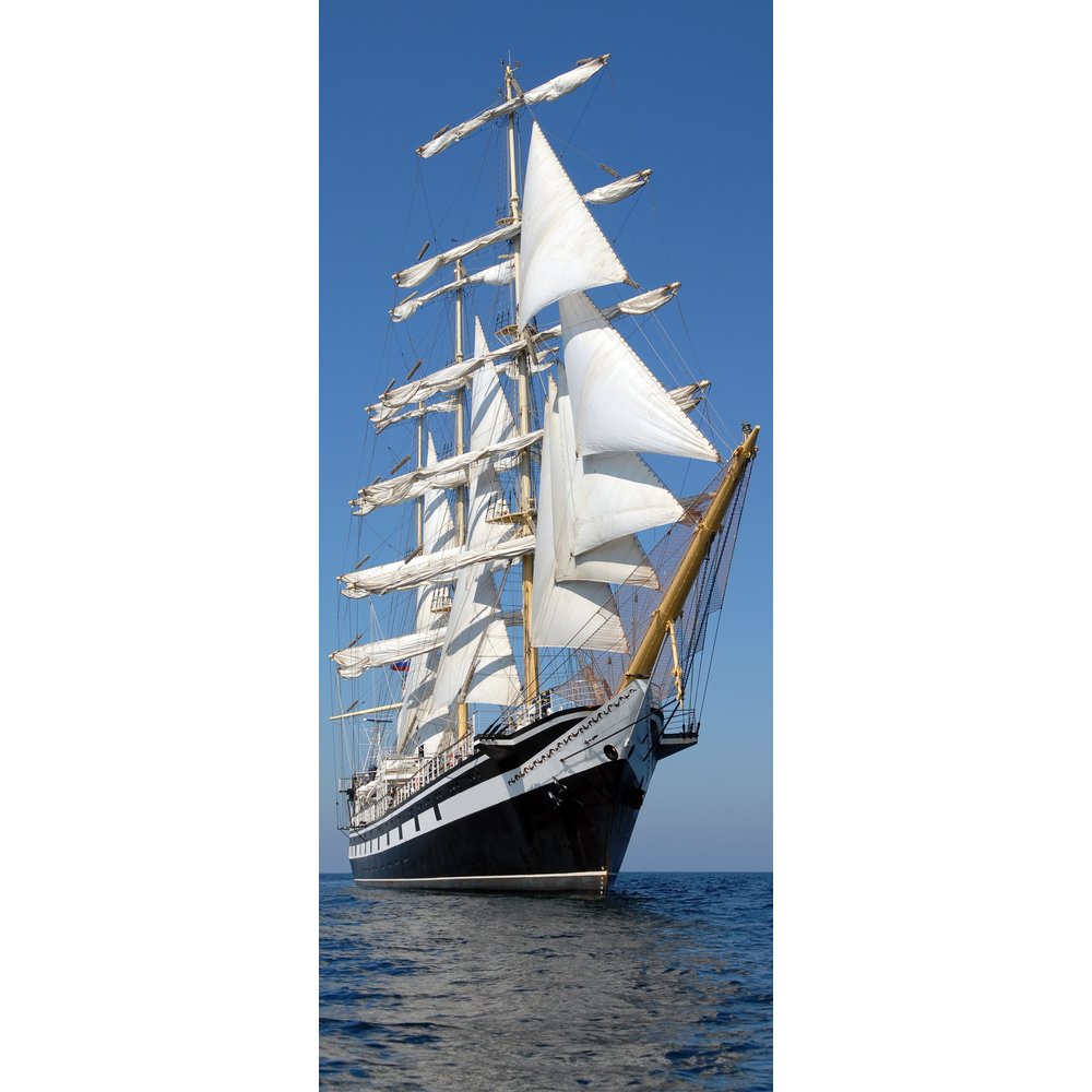 Banner Segelschiff blau/weiß,75 x 180 cm