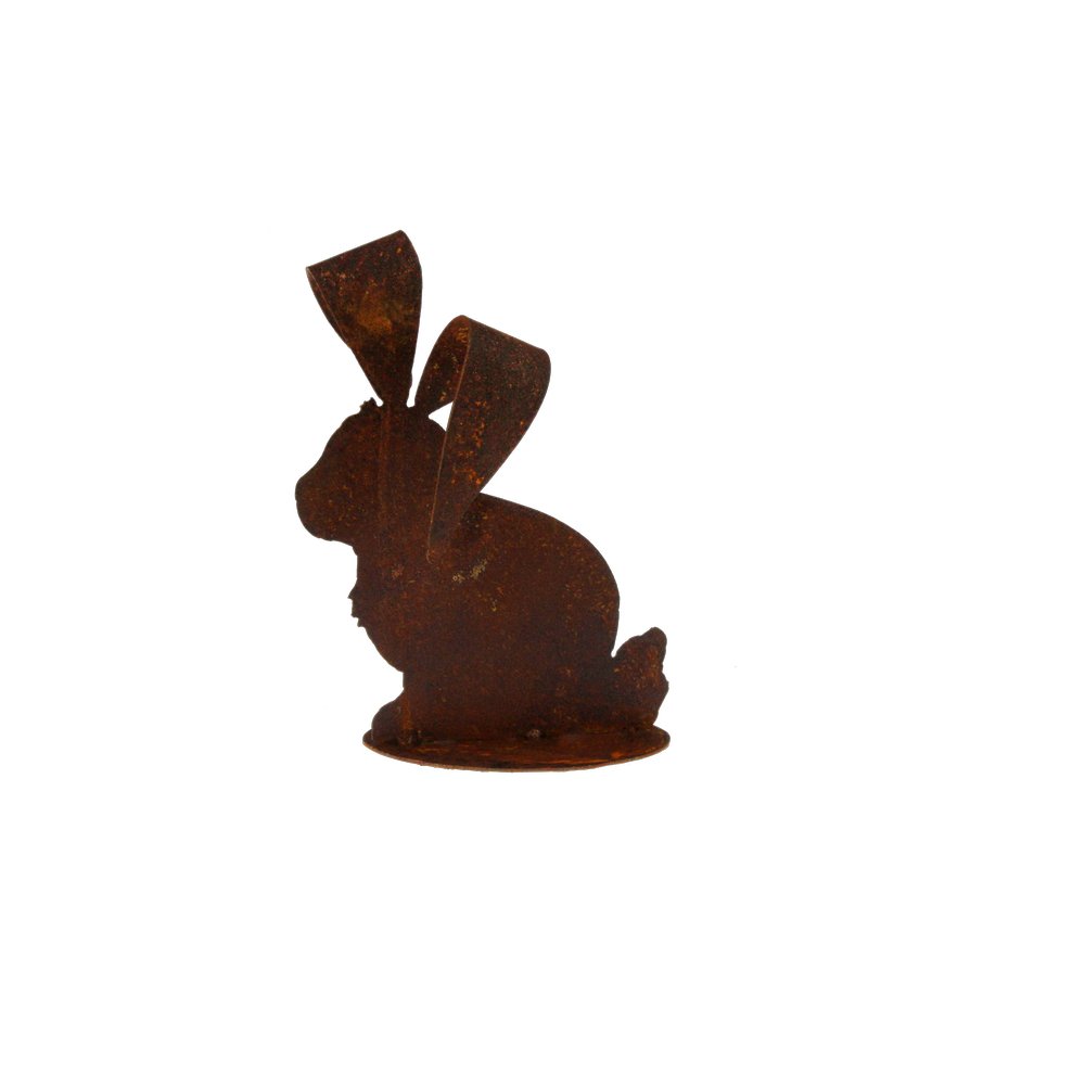 Hase Schlappohr Metall Edelrost 24 cm