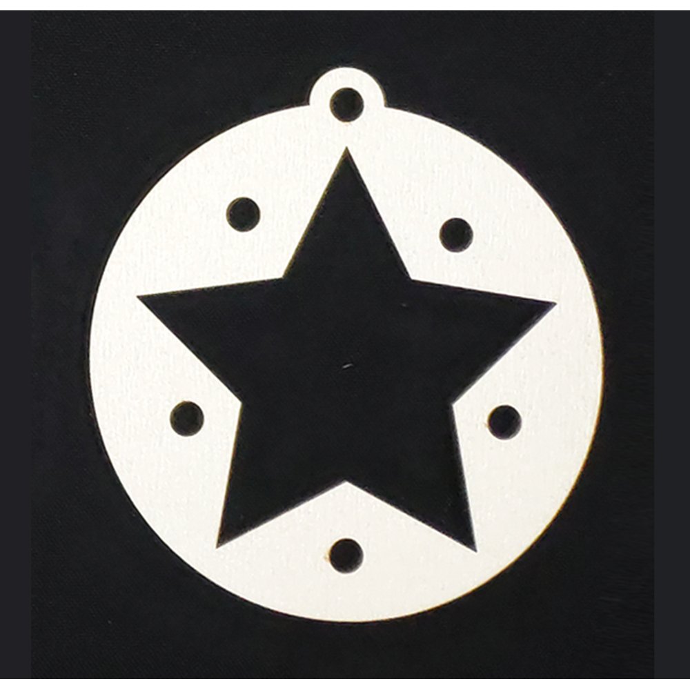 Anhänger Stern Design 3 weiß, Ø 9,5 cm