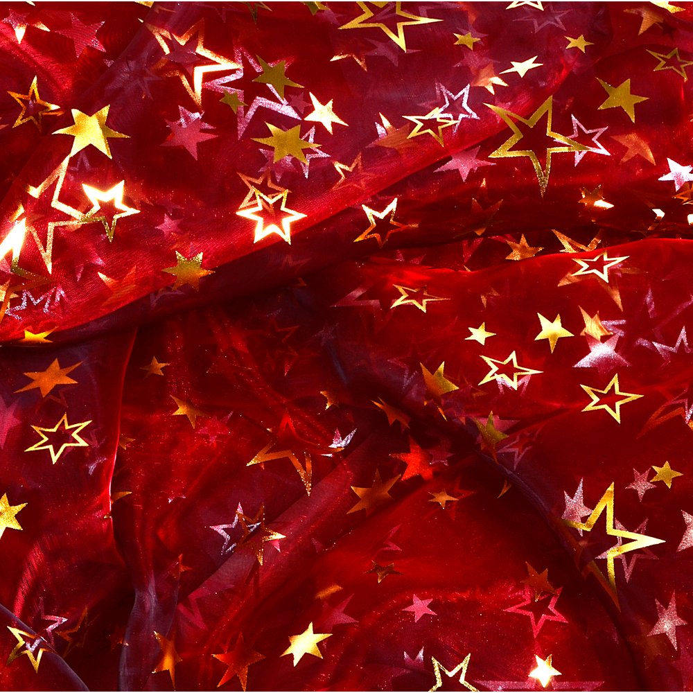 Chiffon Star Souplesse rot-gold,150 cm breit