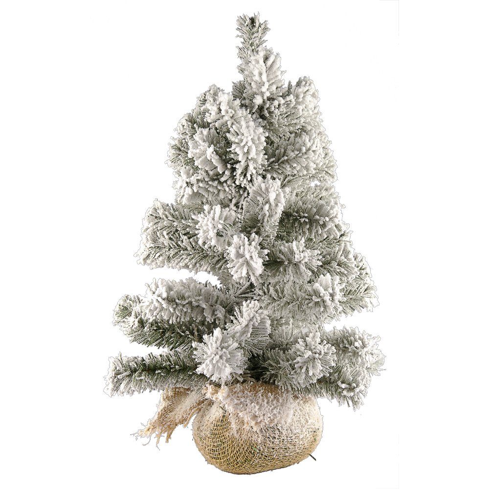Tannenbaum im Jutesack beschneit, H 50 cm, Ø 40 cm
