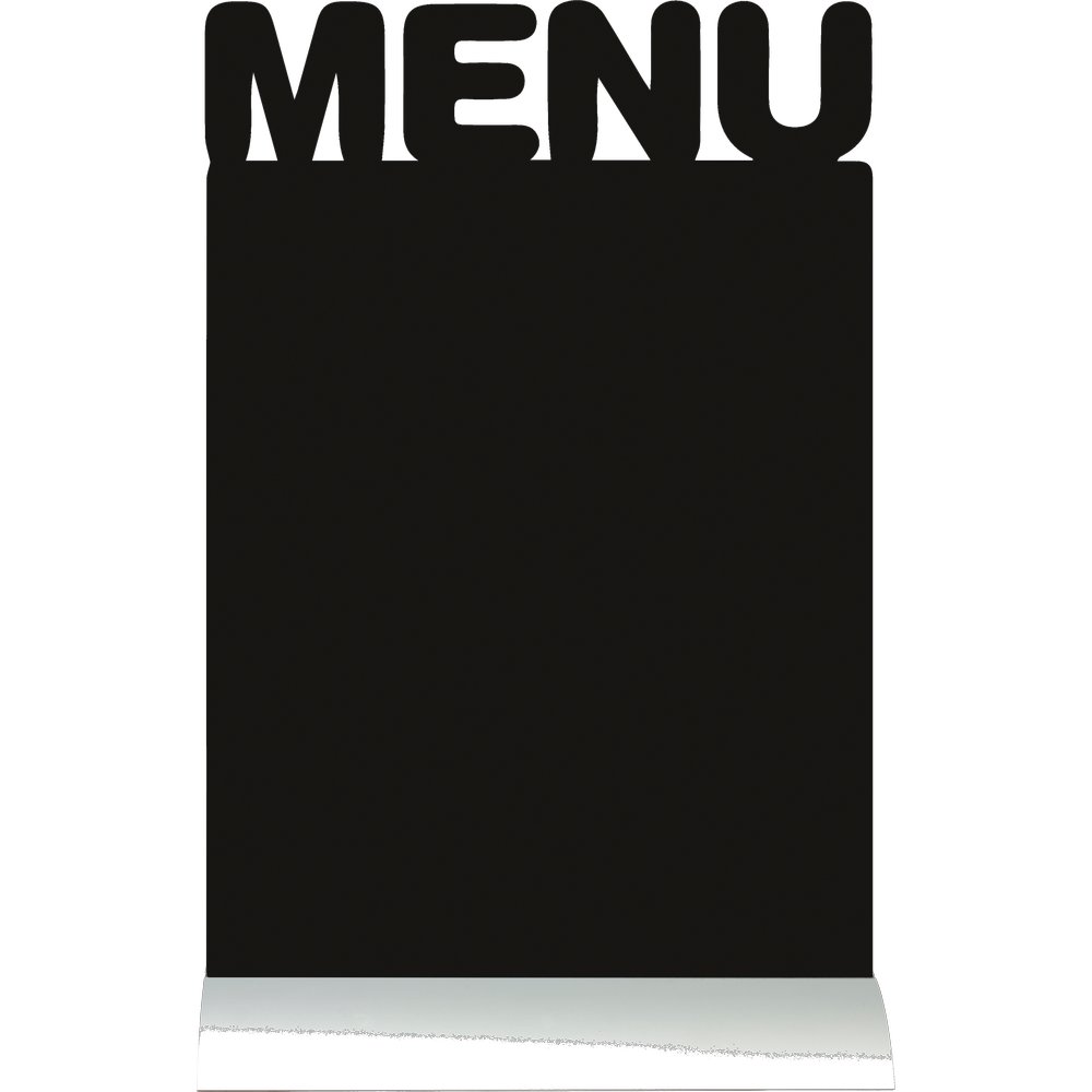 Schieferlacktafel Menu schwarz / alu, ca. 25 x 35 cm