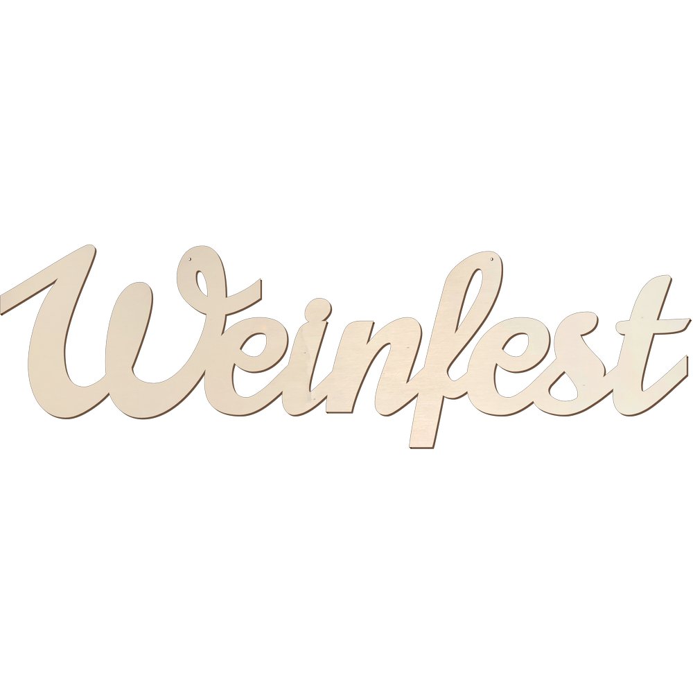 Text Weinfest 2D Display natur, B 60 x H 17 cm
