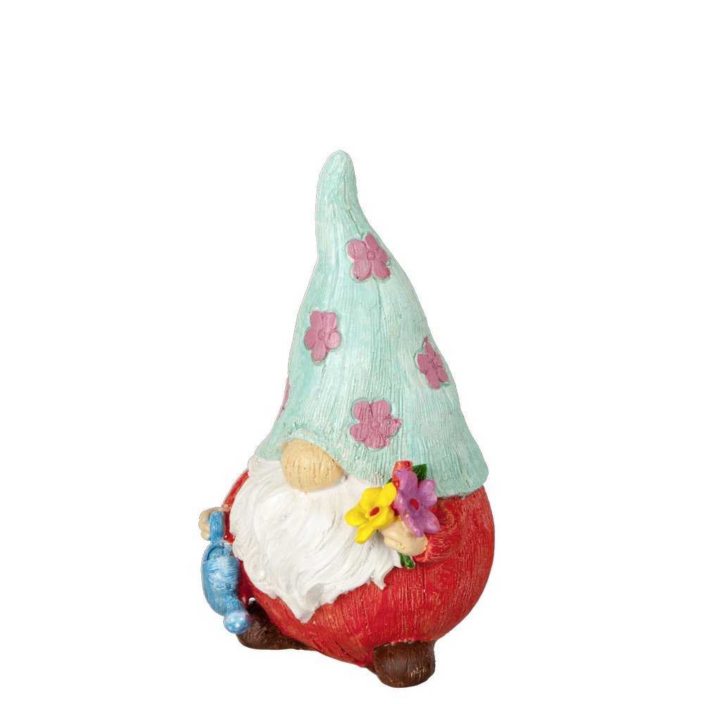 Gartenzwerg Gnom rot-bunt 21 cm