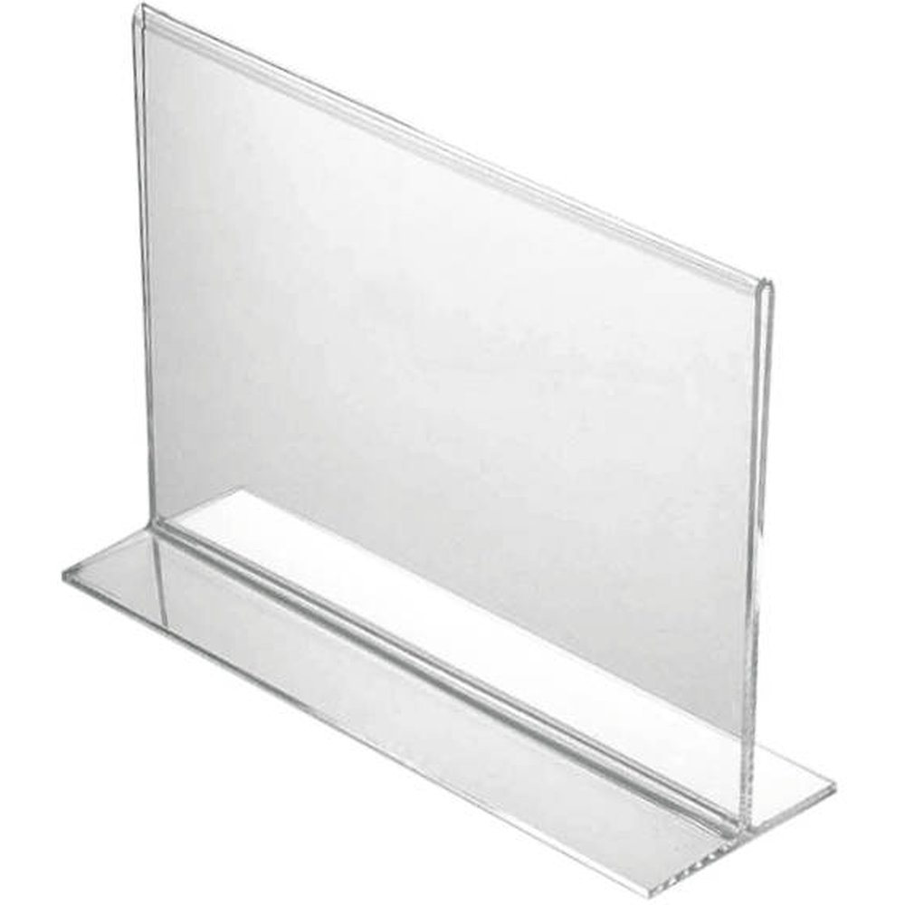 Plakataufsteller T senkrecht klar,DIN A4 Querformat