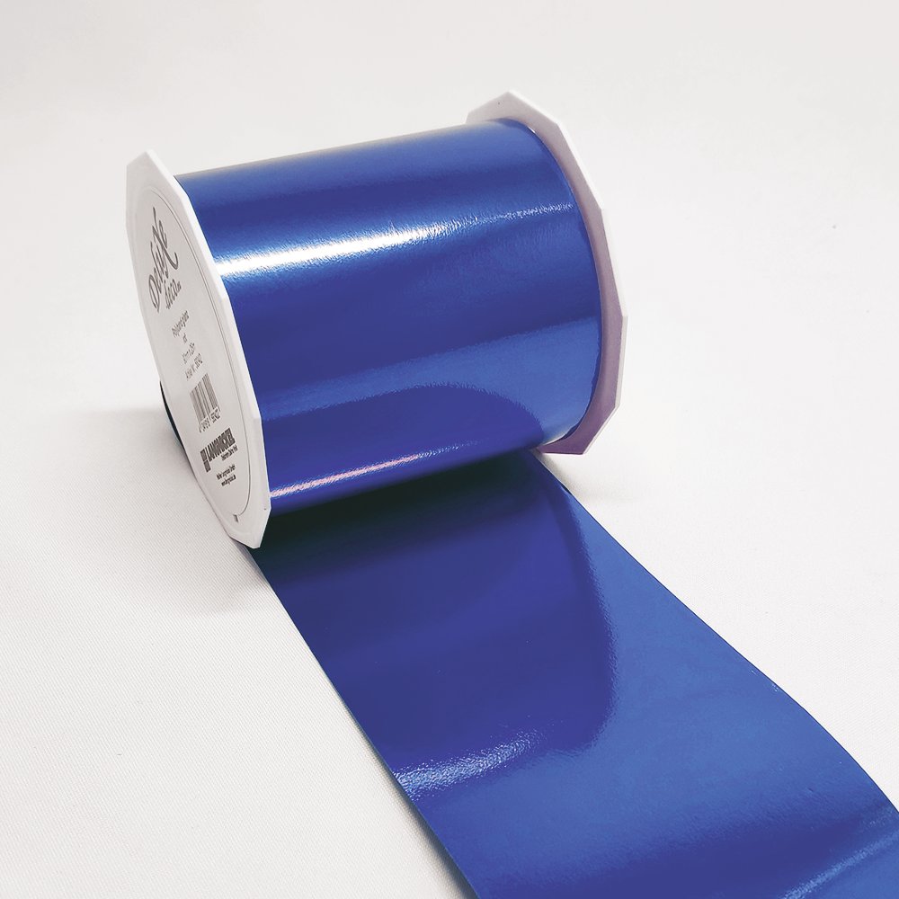 Polyband glanz-blau, 9 cm x 25 m
