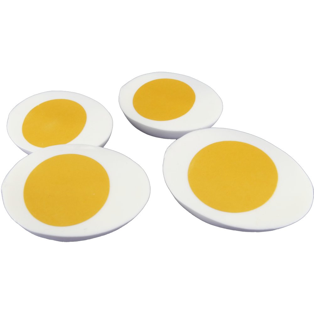 Ei halbiert 1 Stück, Kunststoff, mit Dotter, 4,5 x 6,5 cm